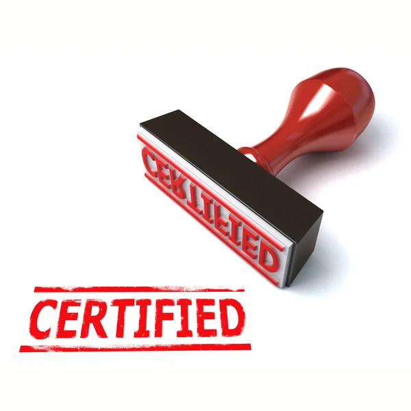 3d stamp certified — Stock Photo, Image