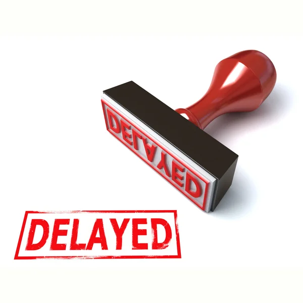 3d stamp delayed — Stock Photo, Image