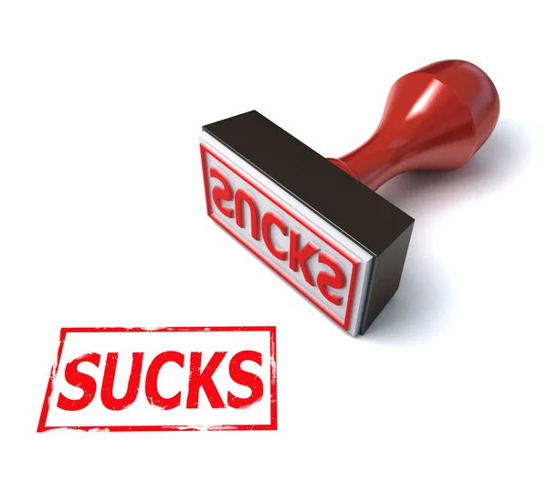 3d stamp sucks — Stock Photo, Image