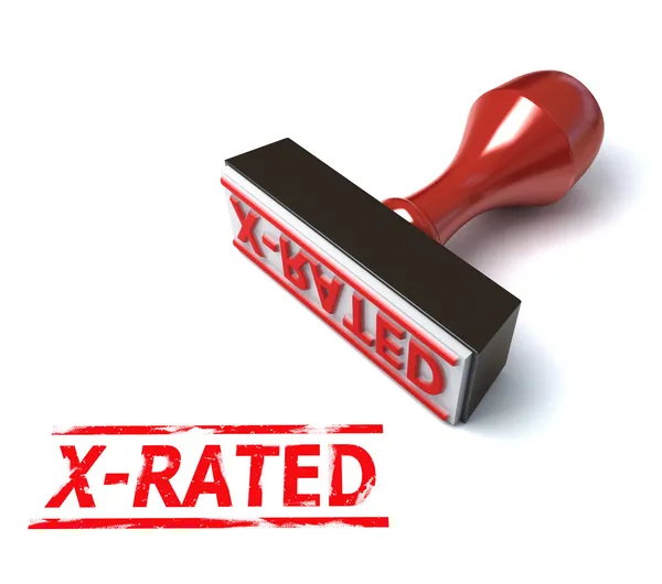 3d stamp x-rated — Stock Photo, Image