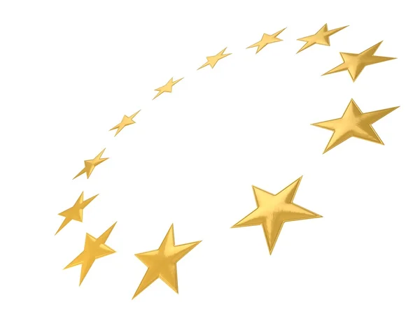 Doce estrellas doradas — Foto de Stock