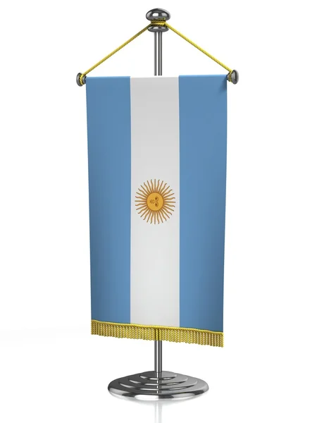 Argentina table flag isolated on white — Stock Photo, Image