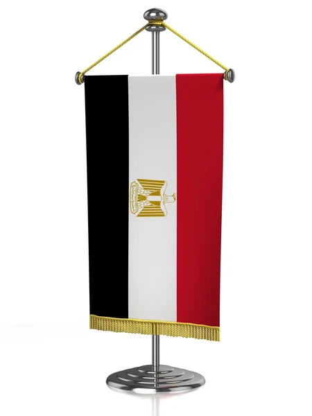Egypte tabel vlag geïsoleerd op wit — Stockfoto