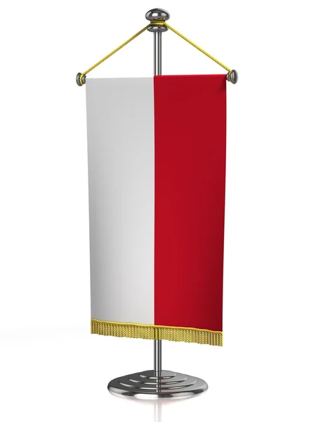Indonéz asztali zászló elszigetelt fehér — Stock Fotó