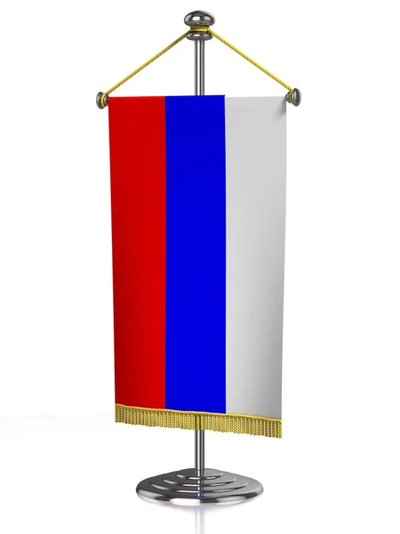 Bandera de mesa rusa aislada en blanco — Foto de Stock
