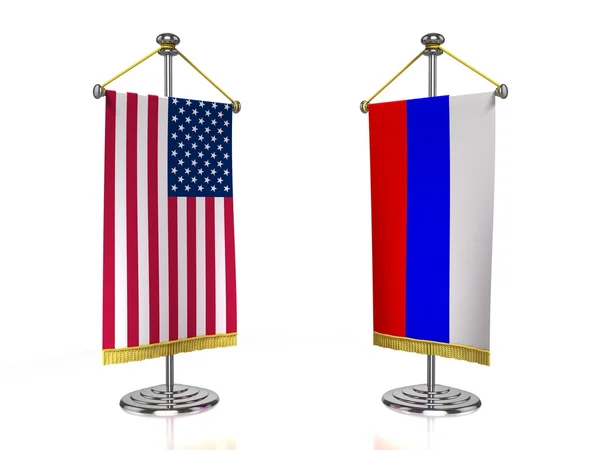 USA Russia meeting 3d concept — Stock Photo, Image