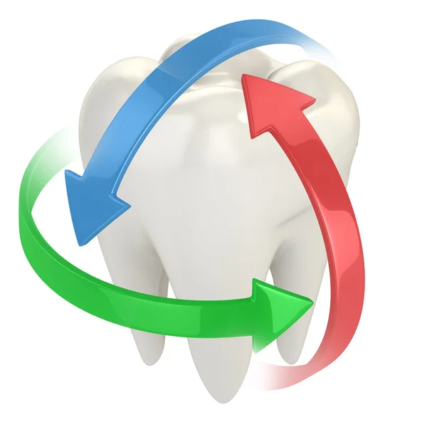 Koncepcja ochrony zębów 3d — Zdjęcie stockowe