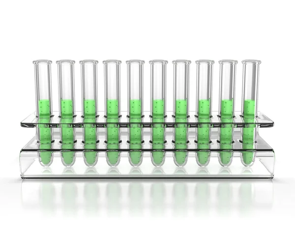 Test tubes isolated — Stock Photo, Image