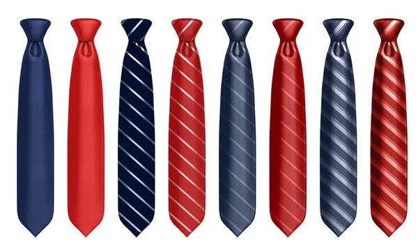 Nyak nyakkendő állítsa be a 3D-s illusztráció — Stock Fotó