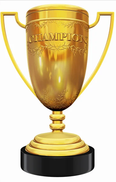 Golden champion trophy — Stock Photo, Image