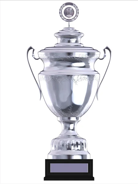 Stříbrný champion trophy — Stock fotografie