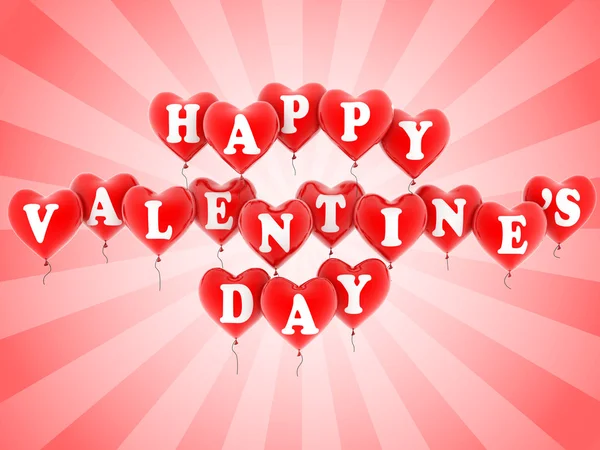 Happy valentine's day balloons — Stock Photo, Image