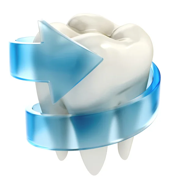 Защита зубов 3d концепция Стоковое Изображение