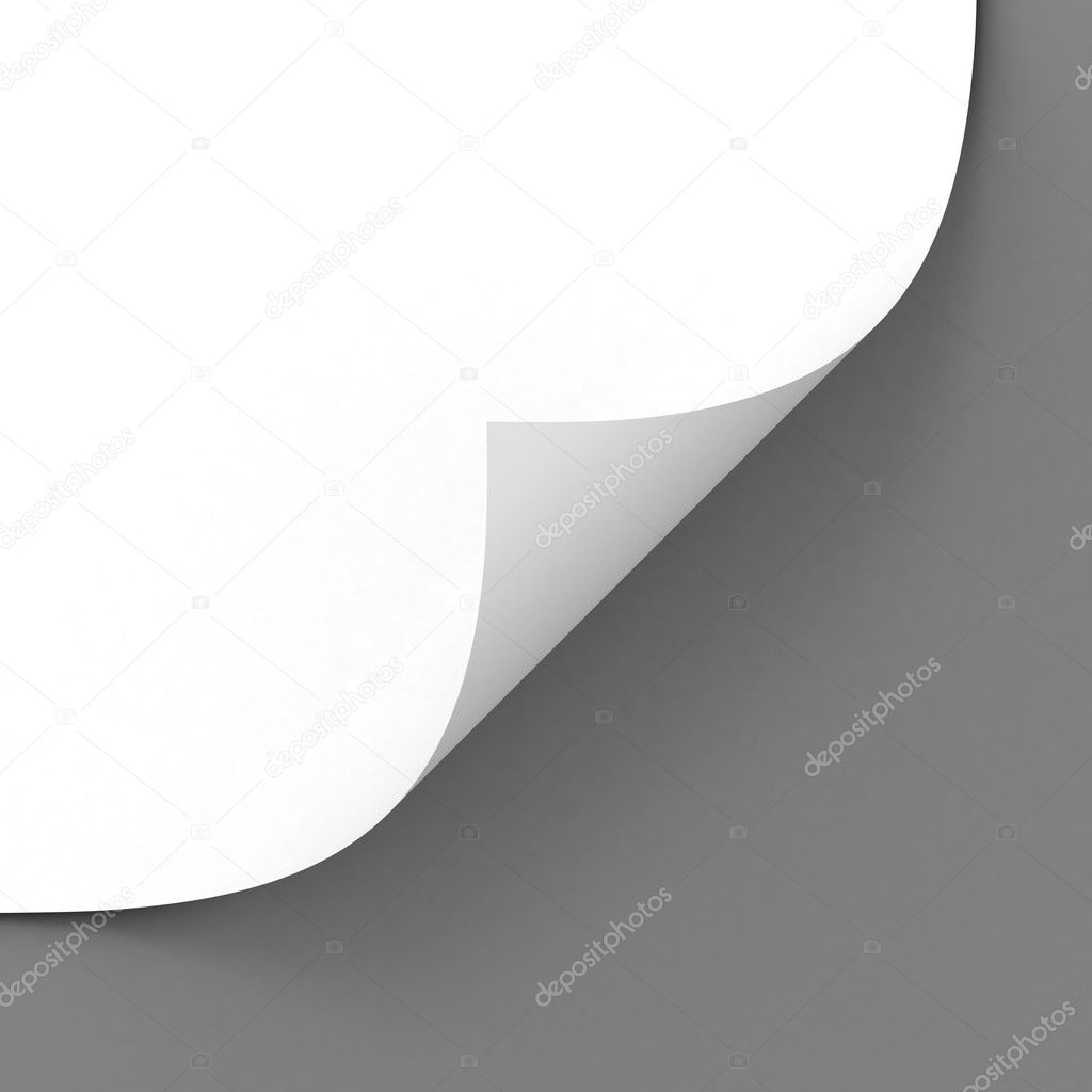 Blank paper sheet over gray background