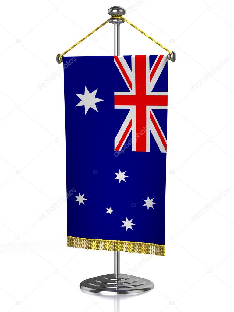 Australia table flag isolated on white