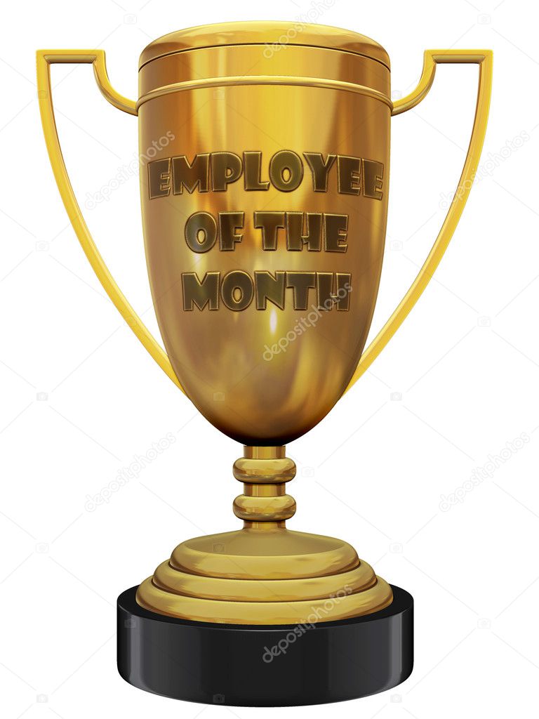 Employee of the month trophy