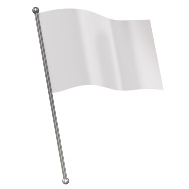 White flag isolated clipart