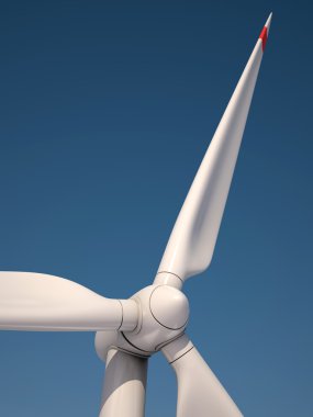 Mavi gökyüzü - güç üretimi Rüzgar türbinleri rüzgar elektrik santrali