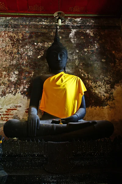 Svart buddha — Stockfoto
