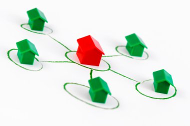 Network houses clipart