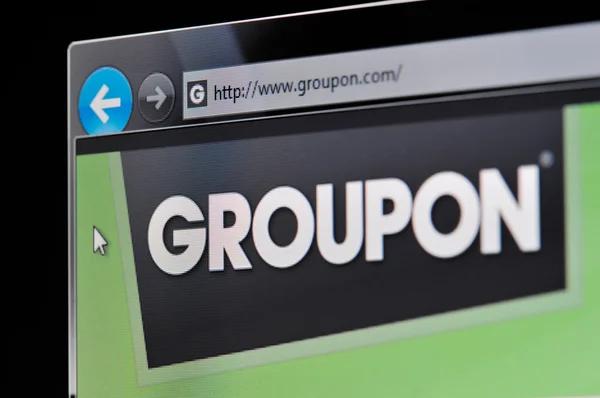 Sito web Groupon — Foto Stock