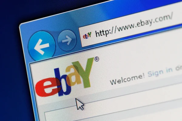 Sítio web do ebay — Fotografia de Stock