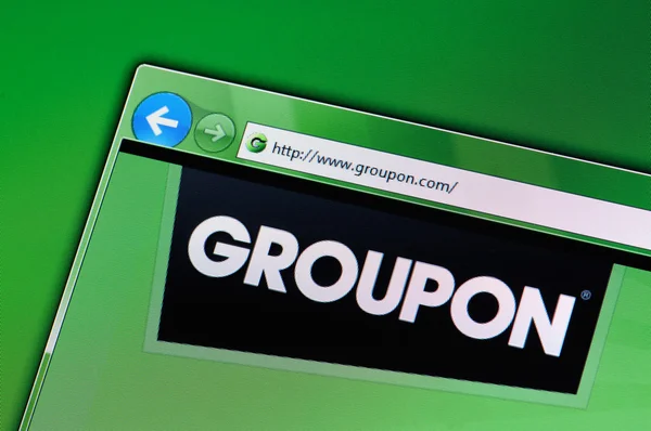 Groupon のウェブサイト — ストック写真