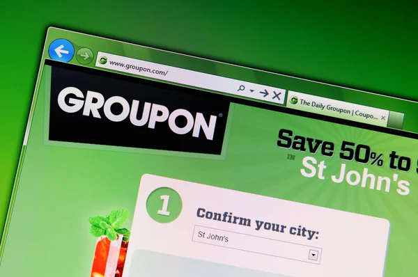 Groupon Website — Stock Photo, Image