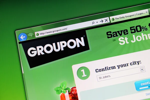Groupon Website — Stock Photo, Image