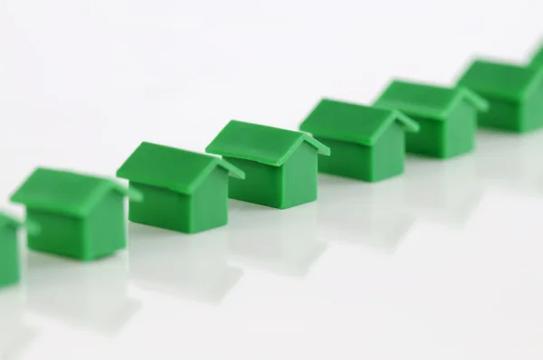 Row of model houses — Stock Photo, Image