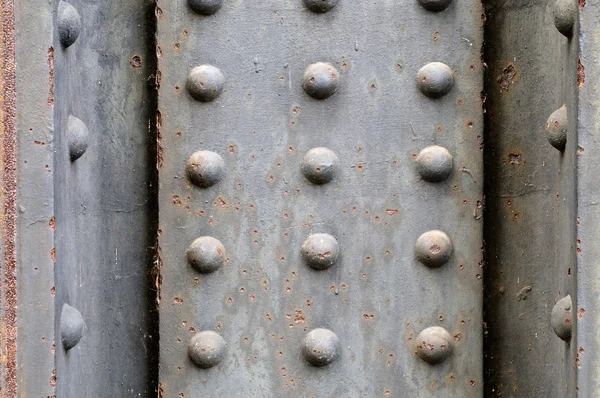 Old steel plate with rivets — 스톡 사진