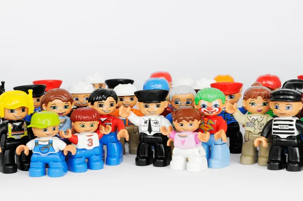 Група Lego брендам, Duplo цифри щасливі обличчя Ліцензійні Стокові Зображення