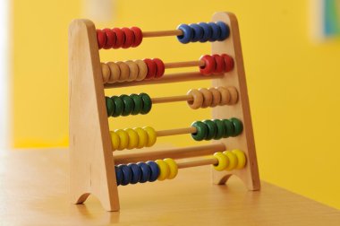 Coloured wooden abacus clipart