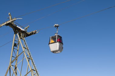 Teleferik mavi karşı