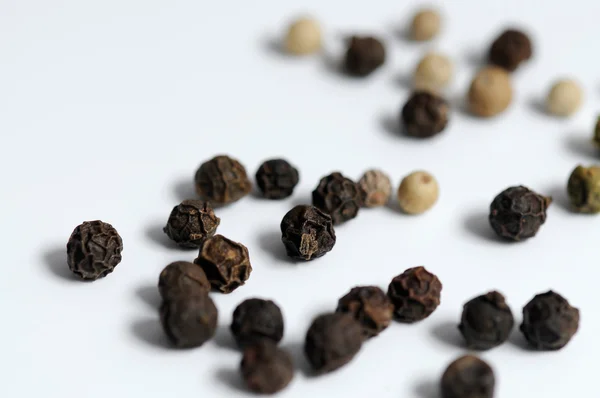 stock image Mixed Peppers with black and white peppercorns