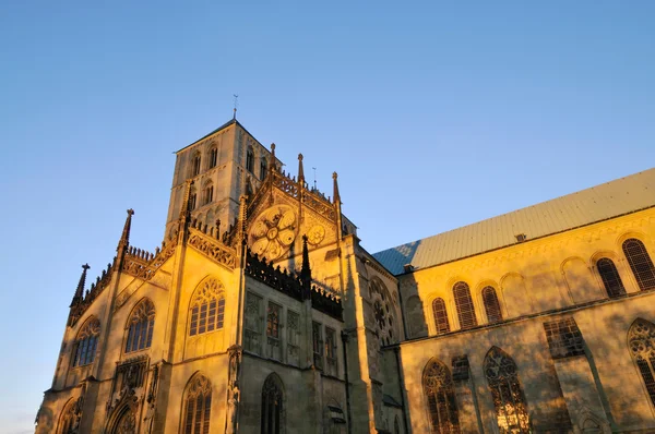 's avonds uitzicht op de kathedraal in Münster — Stockfoto