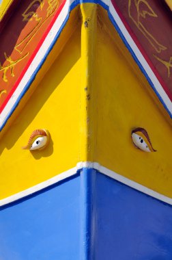 Traditional Maltese Boat, called Luzzu clipart