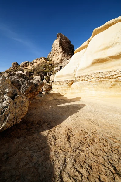 stock image Rock formations in Malta seashore
