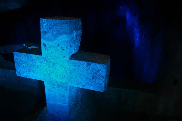 Cruz azul — Fotografia de Stock