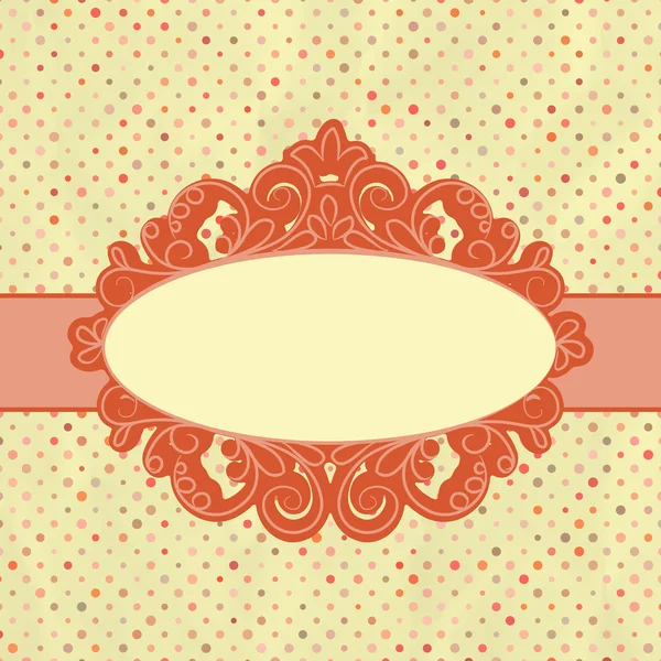 Vintage polka dot card with lace. EPS 8 — Stock Vector © beresdmit2501 ...