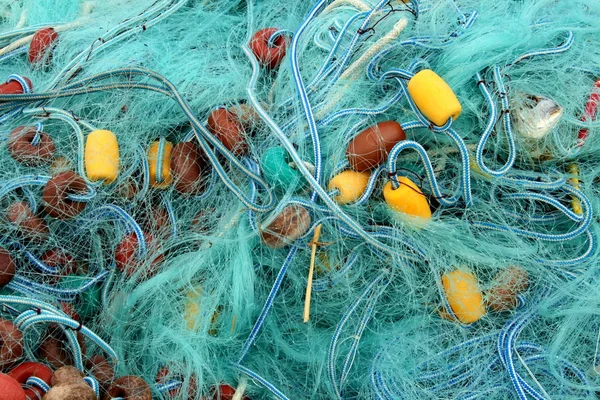 Δίχτυα και σημαδούρες ψαρά Φωτογραφία Αρχείου