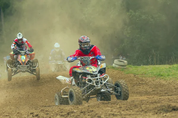 3 Quad motorbike racers — Stock Photo, Image