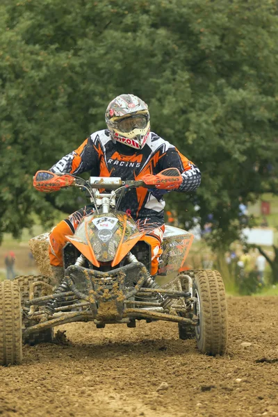 Motorkerékpár-quad versenyző — Stock Fotó