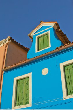 Blue house in Burano (Italy) clipart