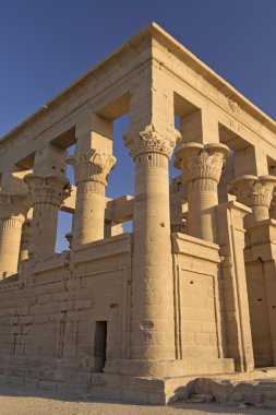 Isis Tapınağı Philae Adası'nda. Aswan şehir (Egy