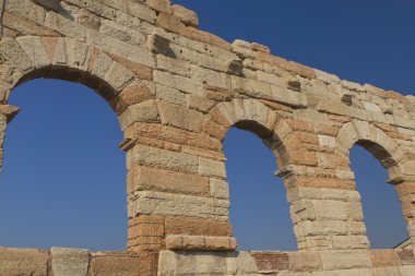 Arena di verona (İtalya). yatay olarak.