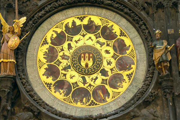 Zodíaco de oro en Praga Ayuntamiento —  Fotos de Stock