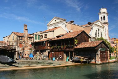 Old workshop in Venice clipart