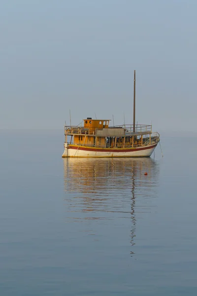 stock image Lonely traditional sailboat