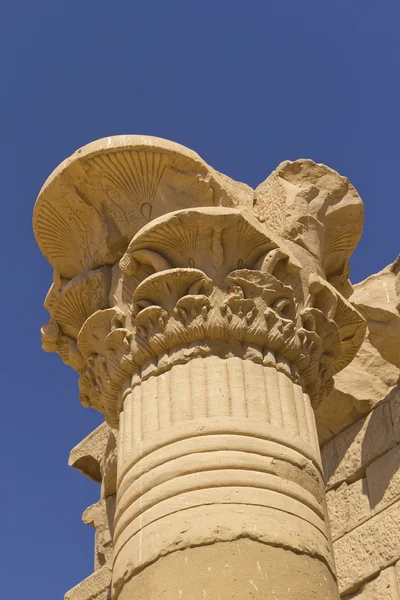 Détail de la colonne (Kalabsha, Egypte ) — Photo